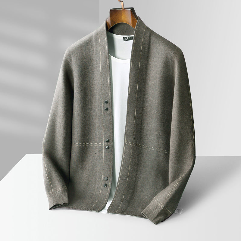 Caleb - Men's Open Front Knit Cardigan