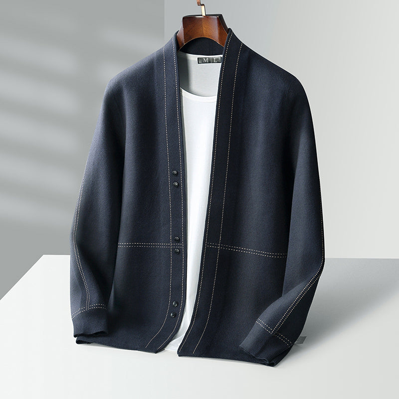 Caleb - Men's Open Front Knit Cardigan
