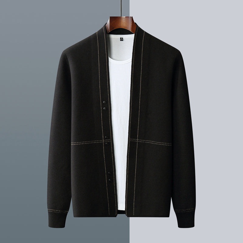 Caleb - Men's Open Front Knit Cardigan