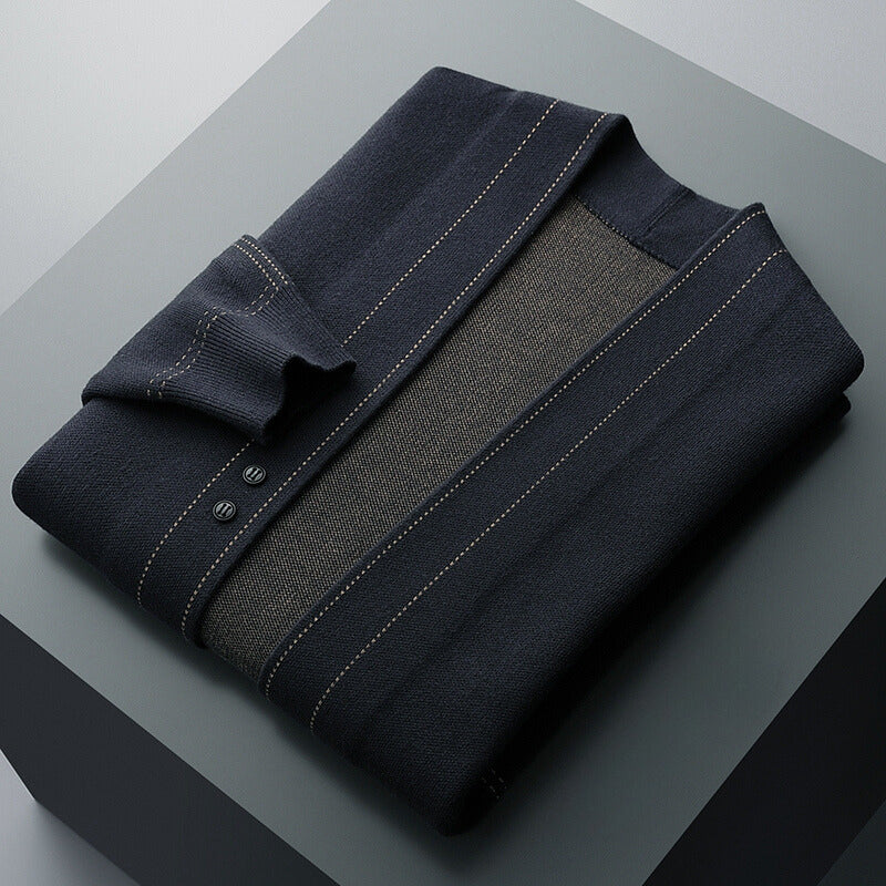 Caleb - Men's Open Front Knit Cardigan