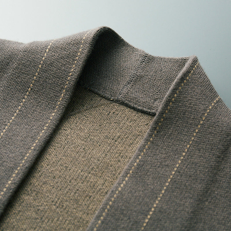 Caleb - Men's Open Front Knit Cardigan