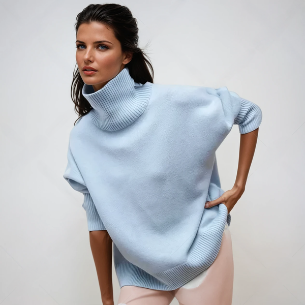 Camille - Women's Cowl Neck Knit Sweater