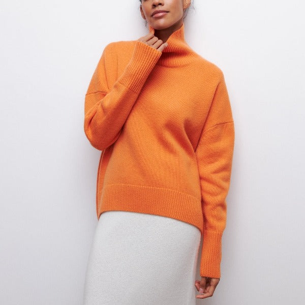 Camille - Women's Cowl Neck Knit Sweater