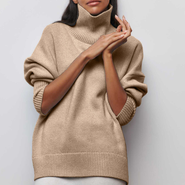Camille - Women's Cowl Neck Knit Sweater