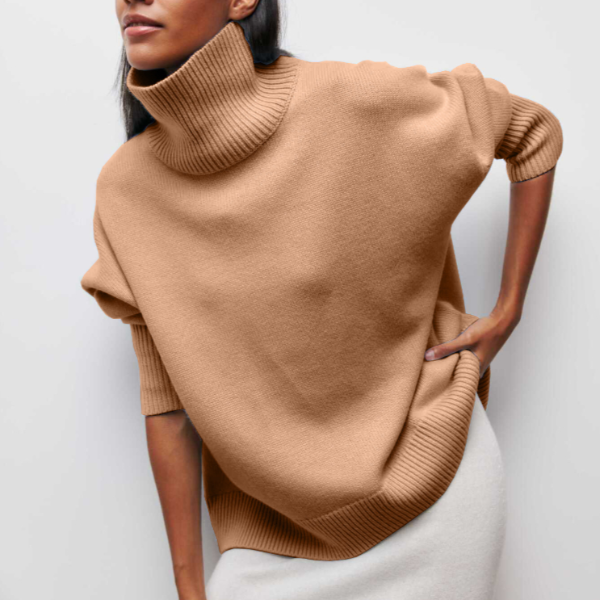 Camille - Women's Cowl Neck Knit Sweater