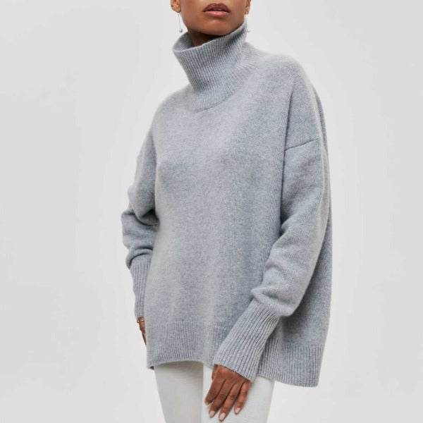 Camille - Women's Cowl Neck Knit Sweater