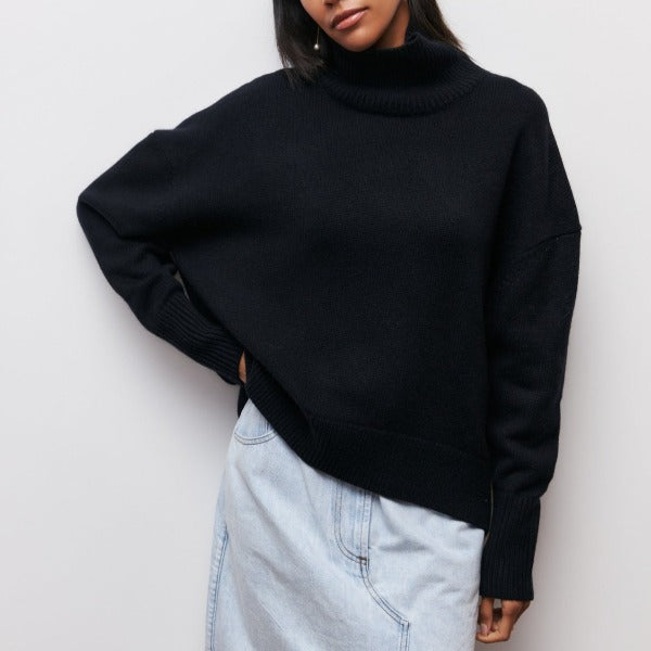Camille - Women's Cowl Neck Knit Sweater