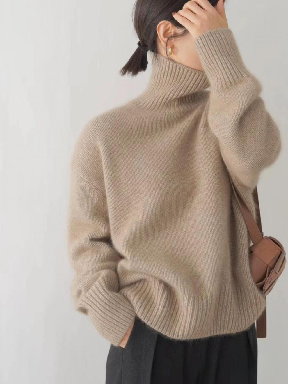Carys - Women's Mock Neck Turtleneck Sweater