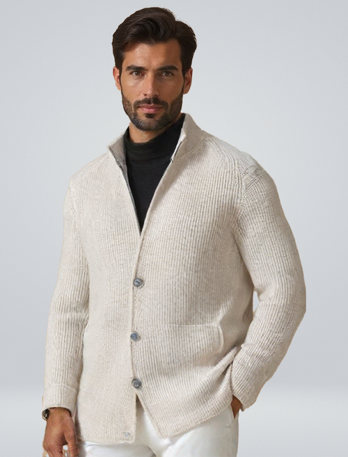 Casper - Men's Button Up Knit Cardigan
