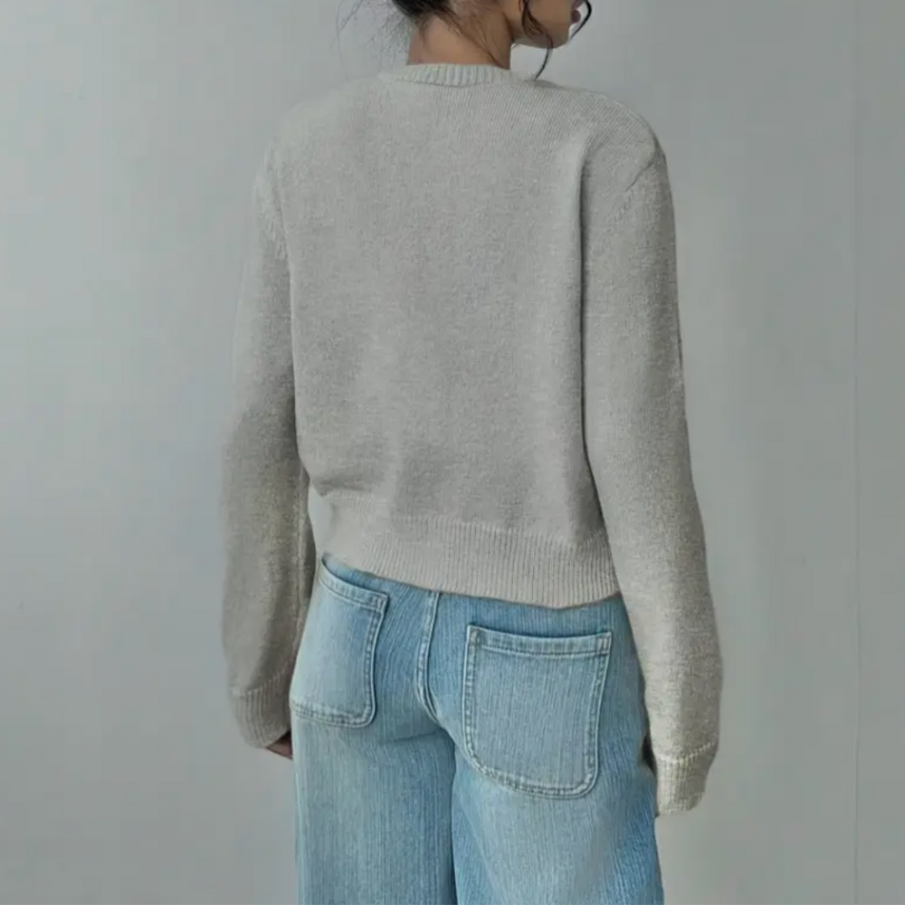 Cassia - Women's Cropped Button Up Cardigan