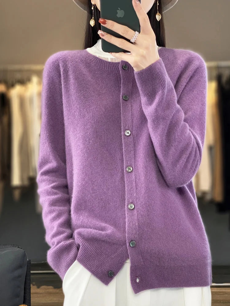 Cecily - Women's Button Up Knit Cardigan