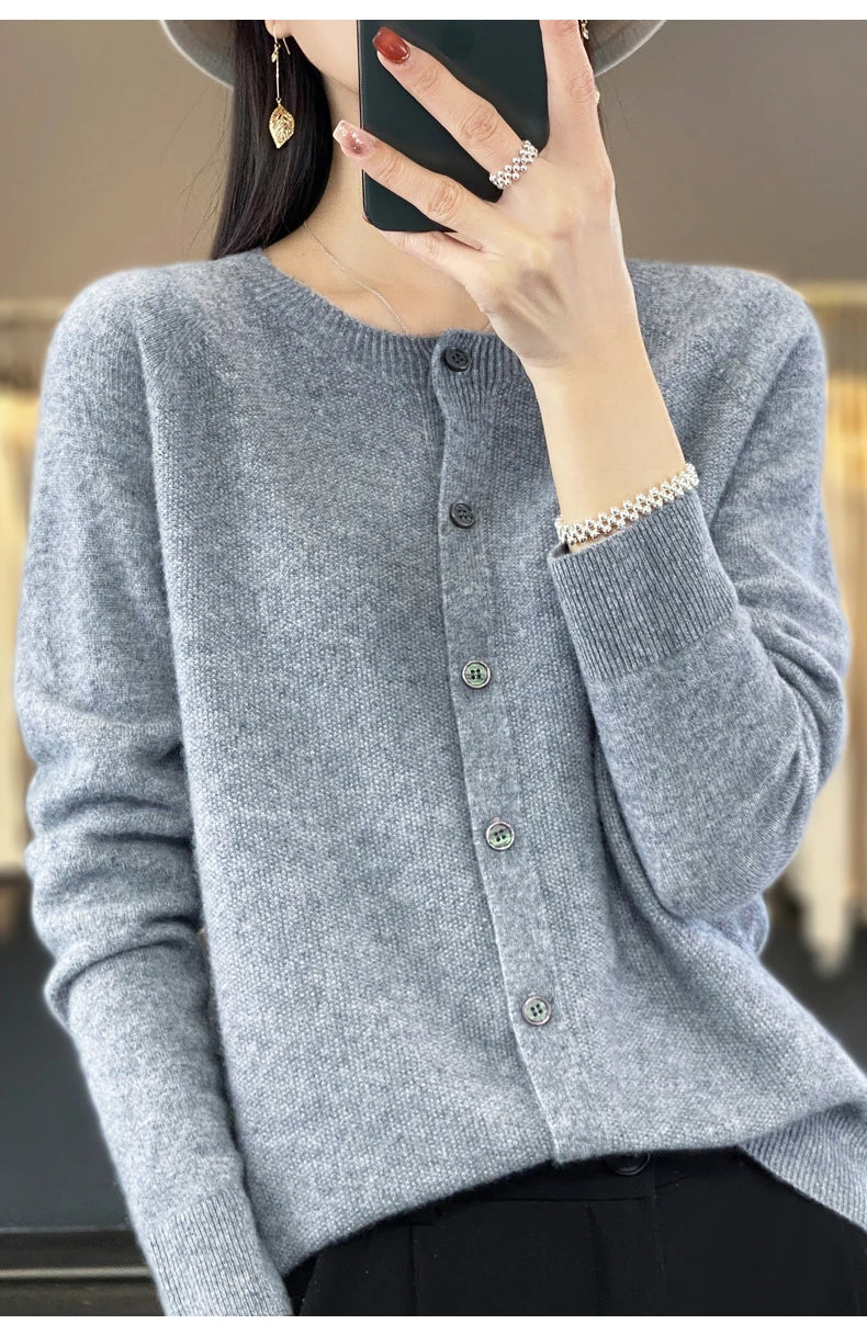 Cecily - Women's Button Up Knit Cardigan