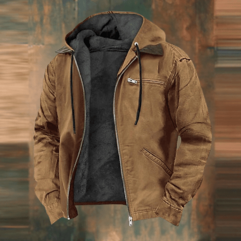 Conrad - Men's Hooded Leather Jacket