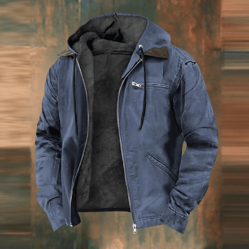 Conrad - Men's Hooded Leather Jacket