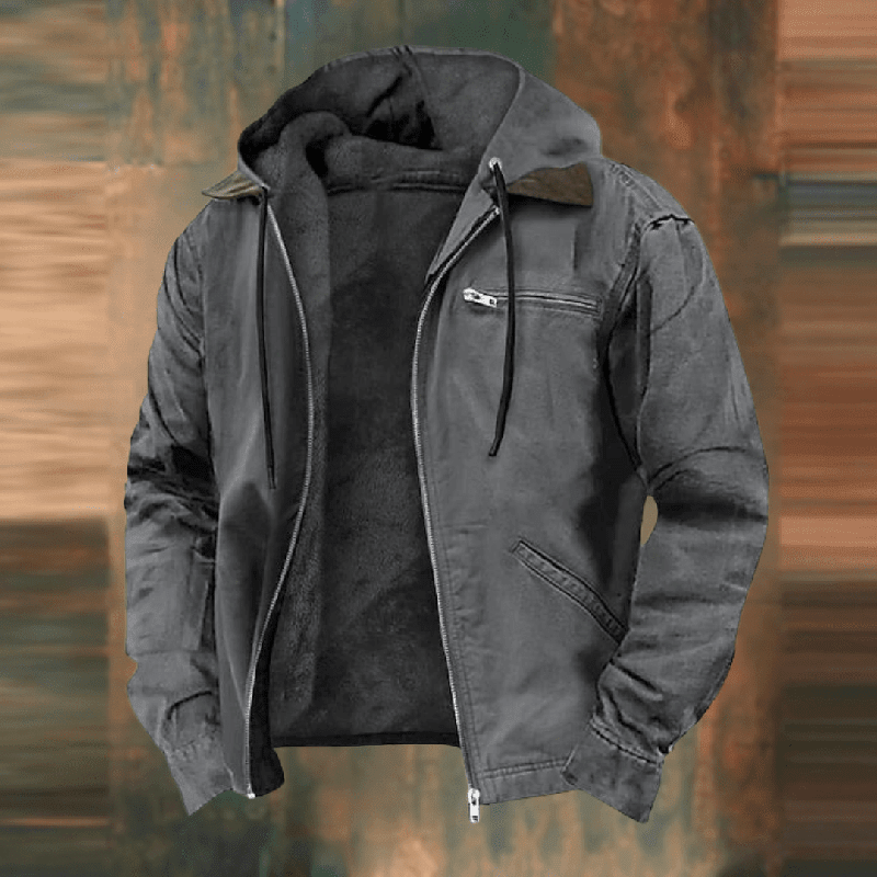 Conrad - Men's Hooded Leather Jacket
