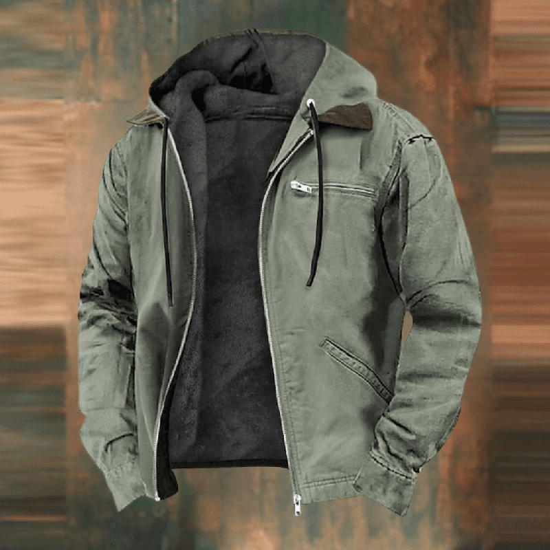Conrad - Men's Hooded Leather Jacket