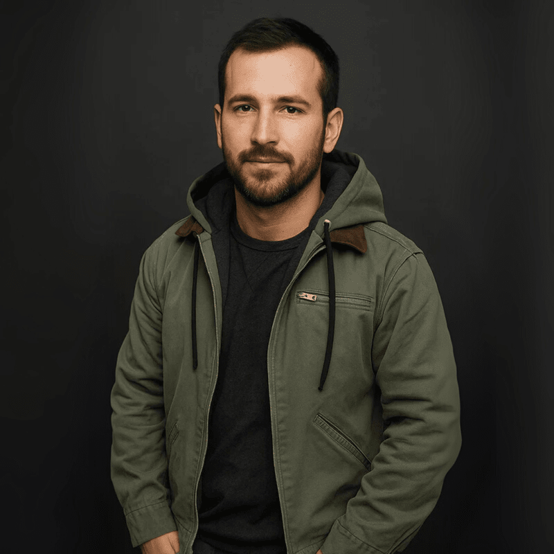 Conrad - Men's Hooded Leather Jacket