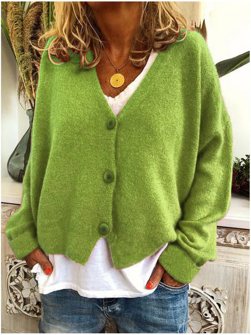 Constance - Women's V Neck Button Up Cardigan