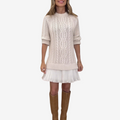 Delia - Women's Ribbed Knit Sweater Dress