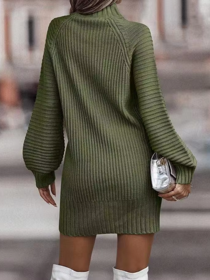 Delphine - Women's Mini Knit Sweater Dress