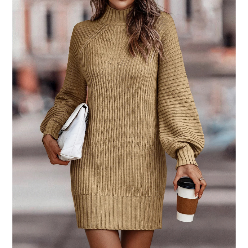 Delphine - Women's Mini Knit Sweater Dress