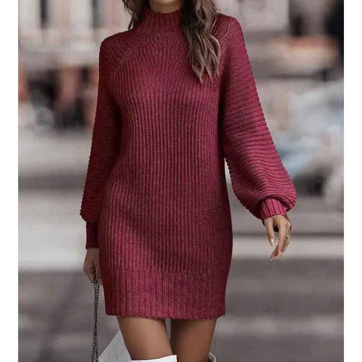 Delphine - Women's Mini Knit Sweater Dress