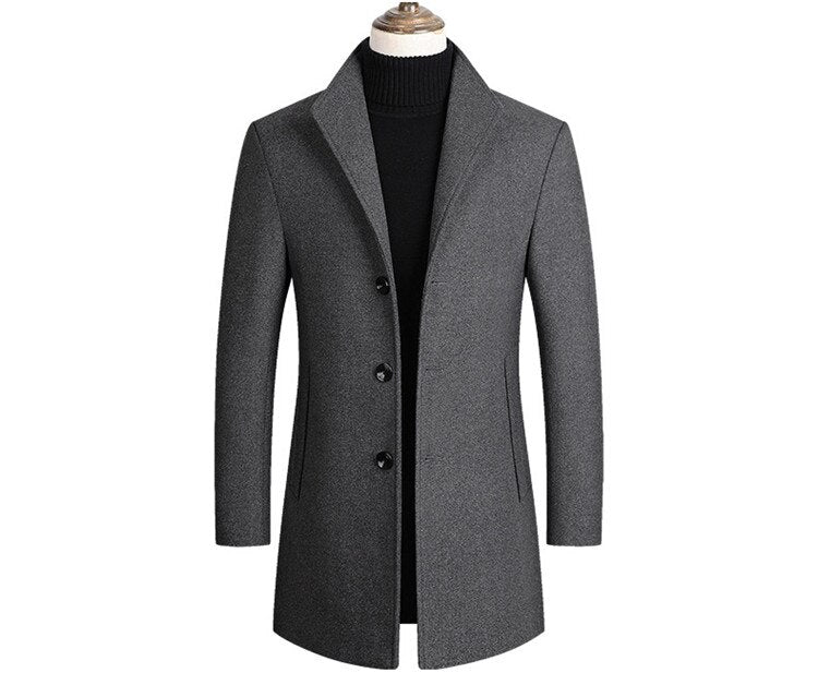 Ellis - Men's Long Overcoat