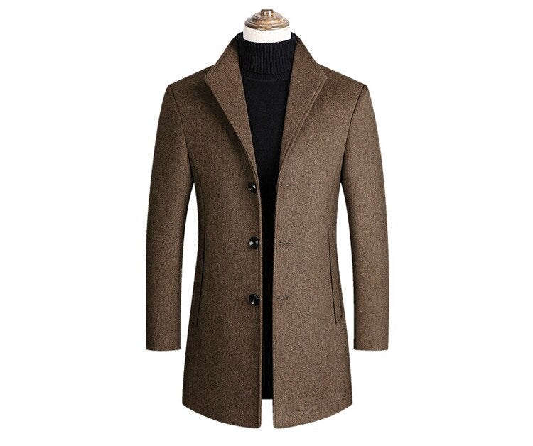 Ellis - Men's Long Overcoat