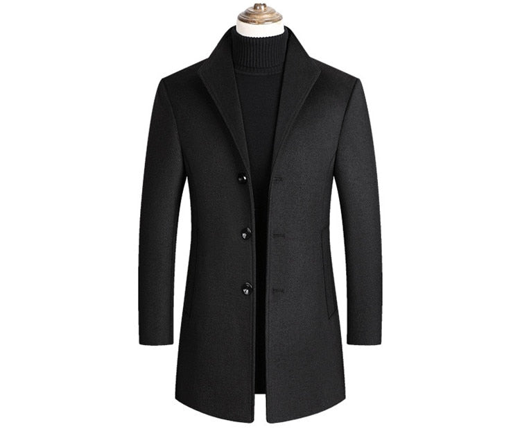 Ellis - Men's Long Overcoat