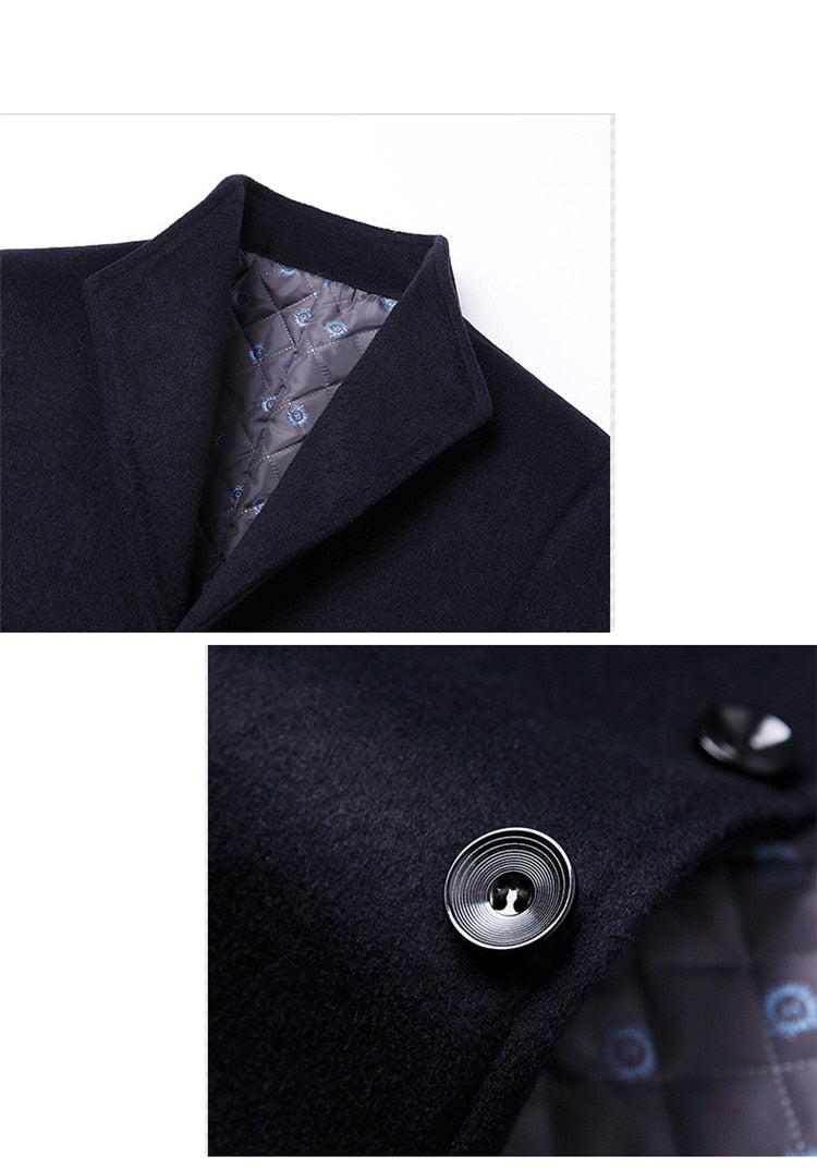 Ellis - Men's Long Overcoat