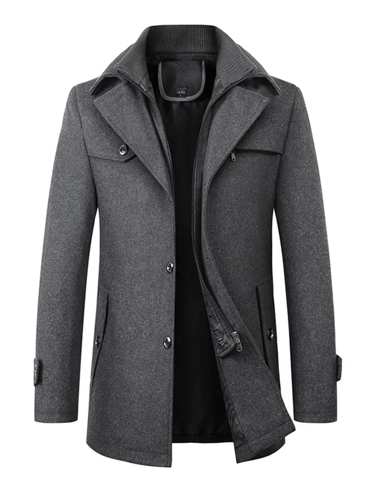 Everett - Men's Long Winter Overcoat