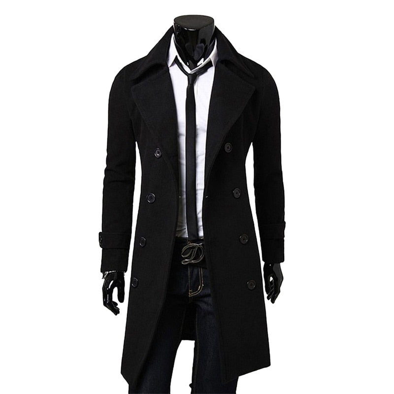Ezra - Men's Double Breasted Trench Coat