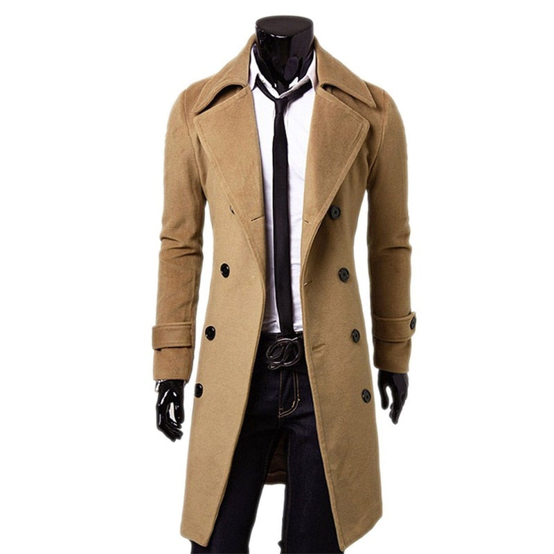 Ezra - Men's Double Breasted Trench Coat