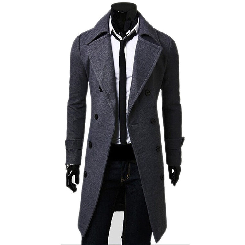 Ezra - Men's Double Breasted Trench Coat
