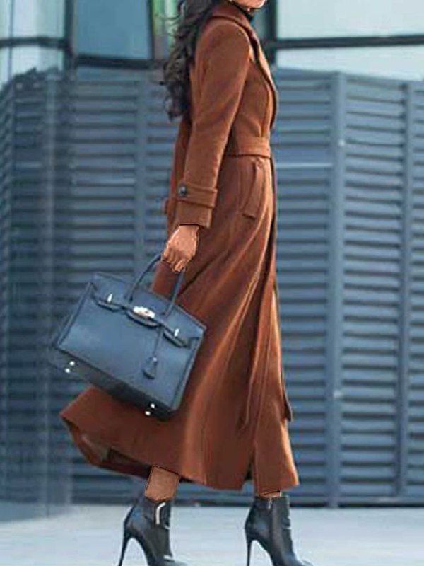 Farrah - Women's Long Belted Coat