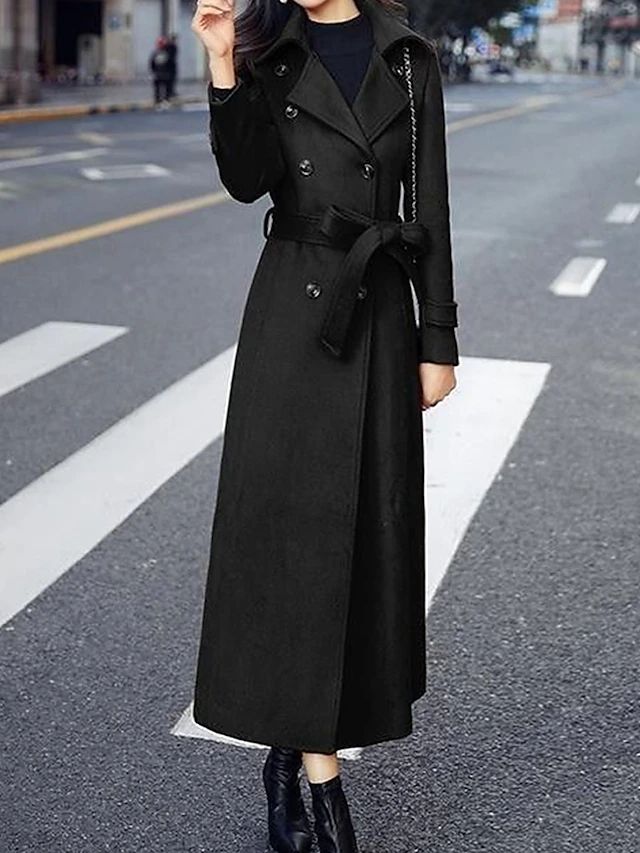 Farrah - Women's Long Belted Coat