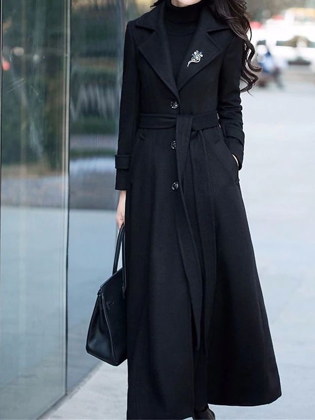 Farrah - Women's Long Belted Coat