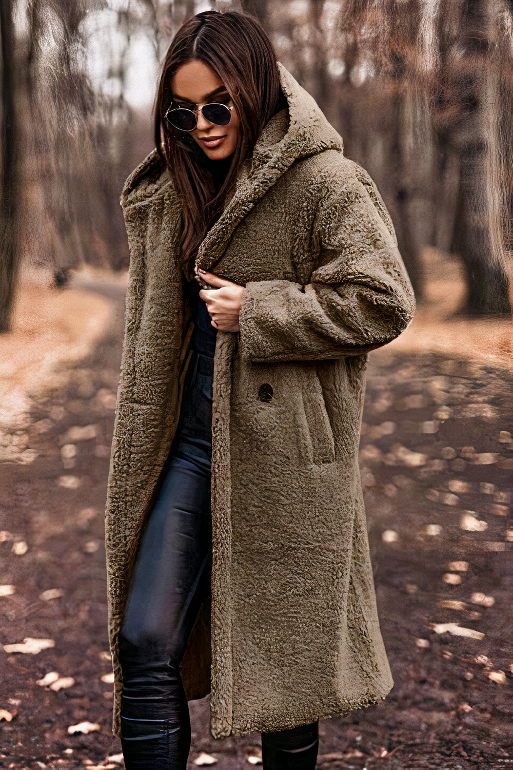 Florence - Women's Hooded Teddy Coat