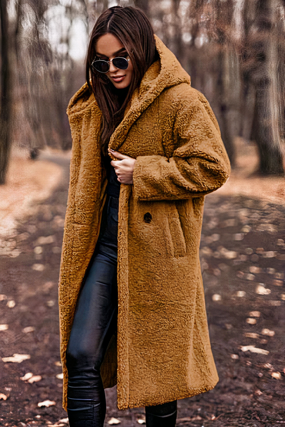 Florence - Women's Hooded Teddy Coat
