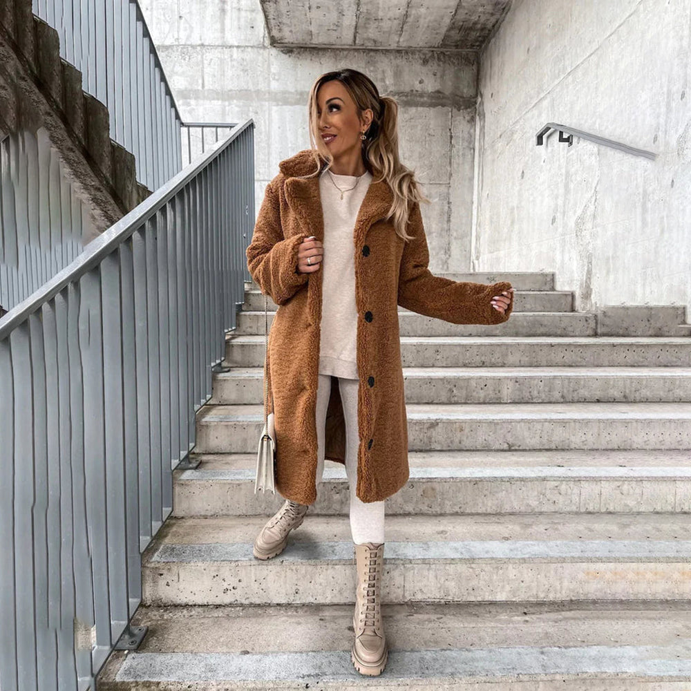 Frances - Women's Long Teddy Coat