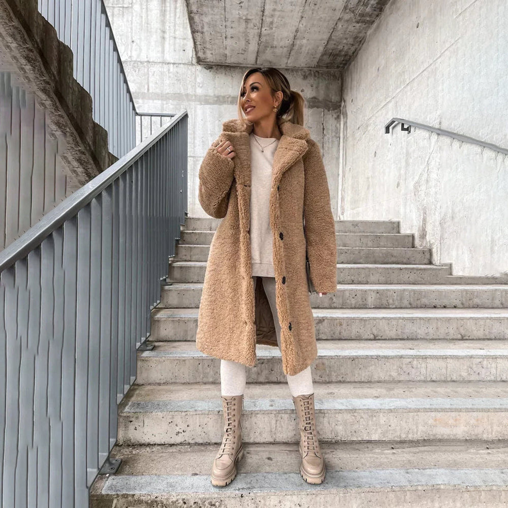 Frances - Women's Long Teddy Coat