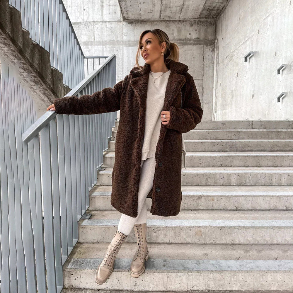 Frances - Women's Long Teddy Coat