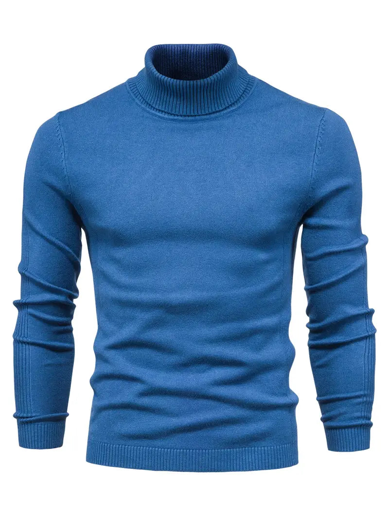 Garrett - Men's Slim Fit Turtleneck Knit Sweater