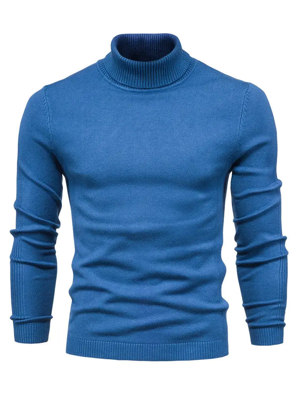 Garrett - Men's Slim Fit Turtleneck Knit Sweater