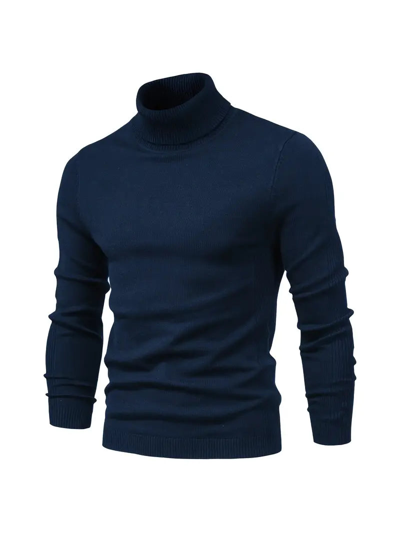 Garrett - Men's Slim Fit Turtleneck Knit Sweater