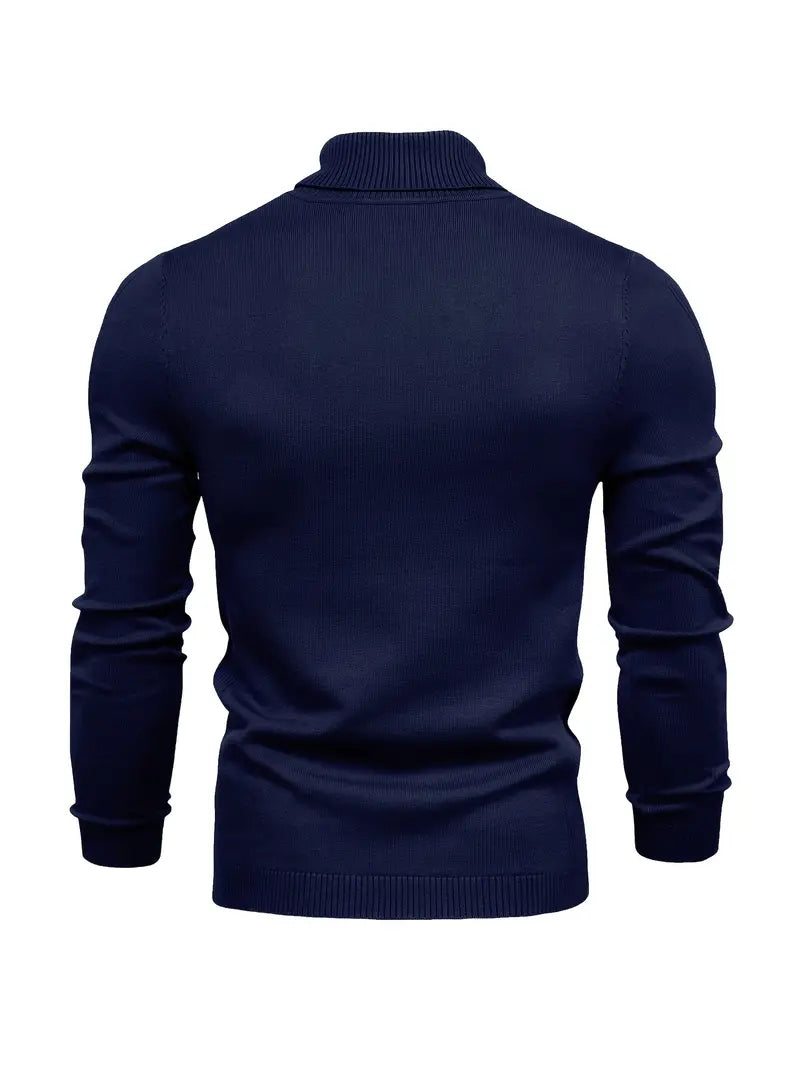 Garrett - Men's Slim Fit Turtleneck Knit Sweater