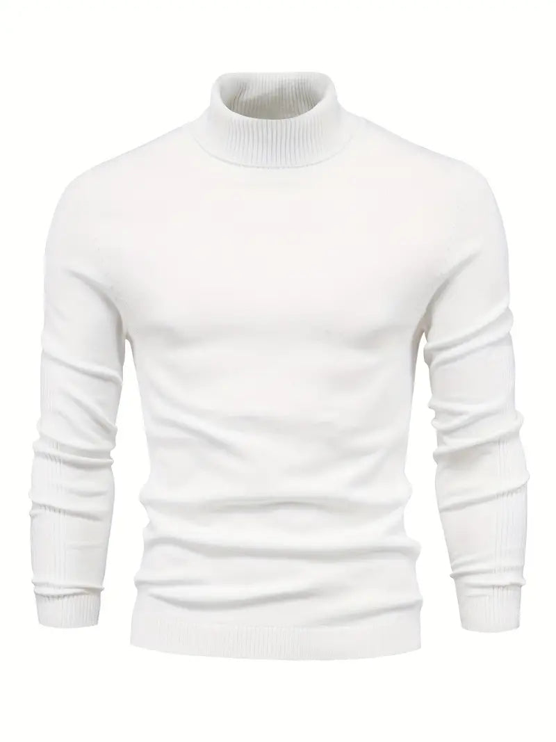 Garrett - Men's Slim Fit Turtleneck Knit Sweater