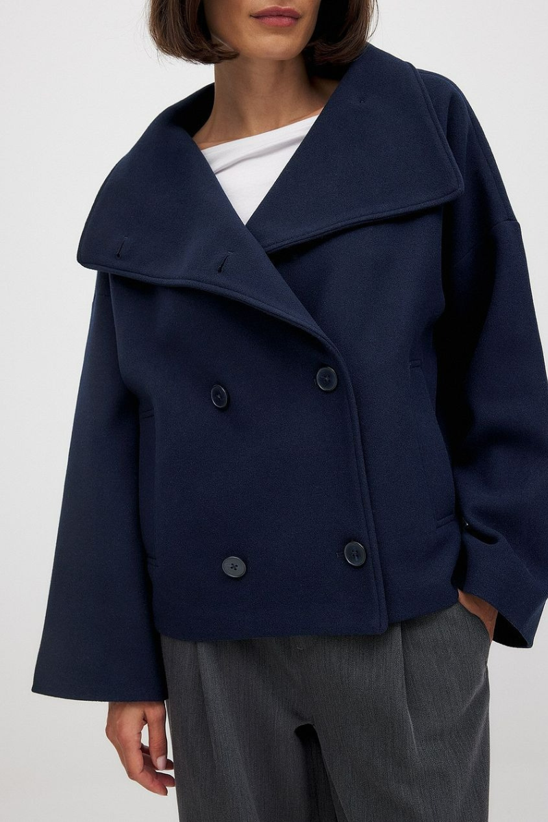 Genevieve - Women's Cropped Double Breasted Coat
