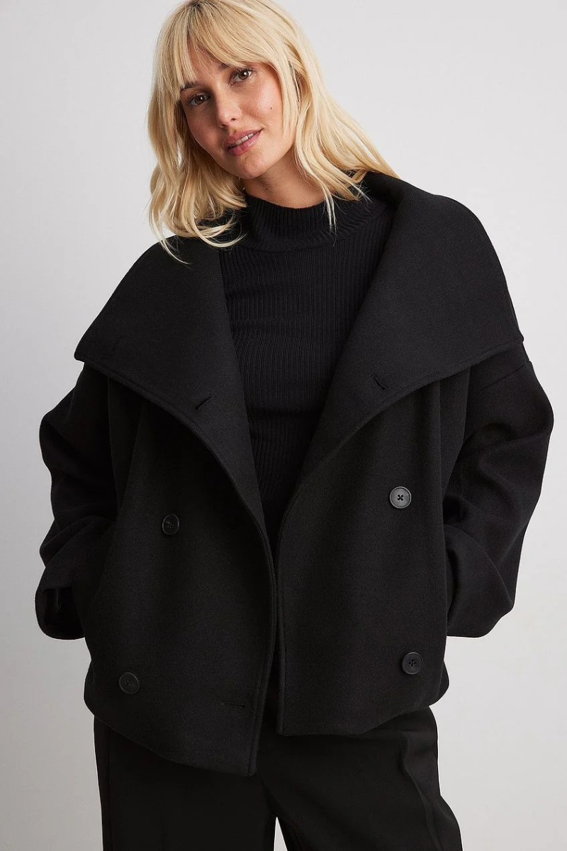 Genevieve - Women's Cropped Double Breasted Coat