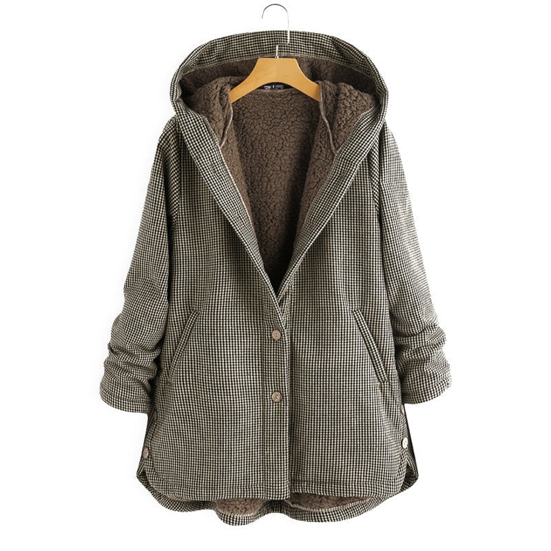 Greta - Women's Hooded Fleece Lined Jacket